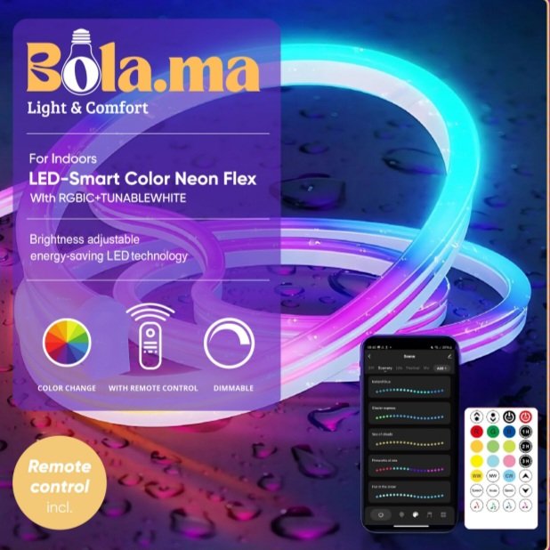 LED Néon Magic Music Color RGBIC+CCT intelligente 36w  Wi-Fi /5métres.